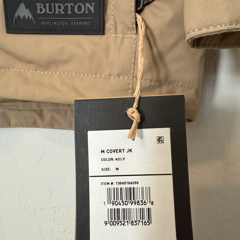 Burton Men's Covert Khaki Hooded Snow Jacket - Picture 5 of 6